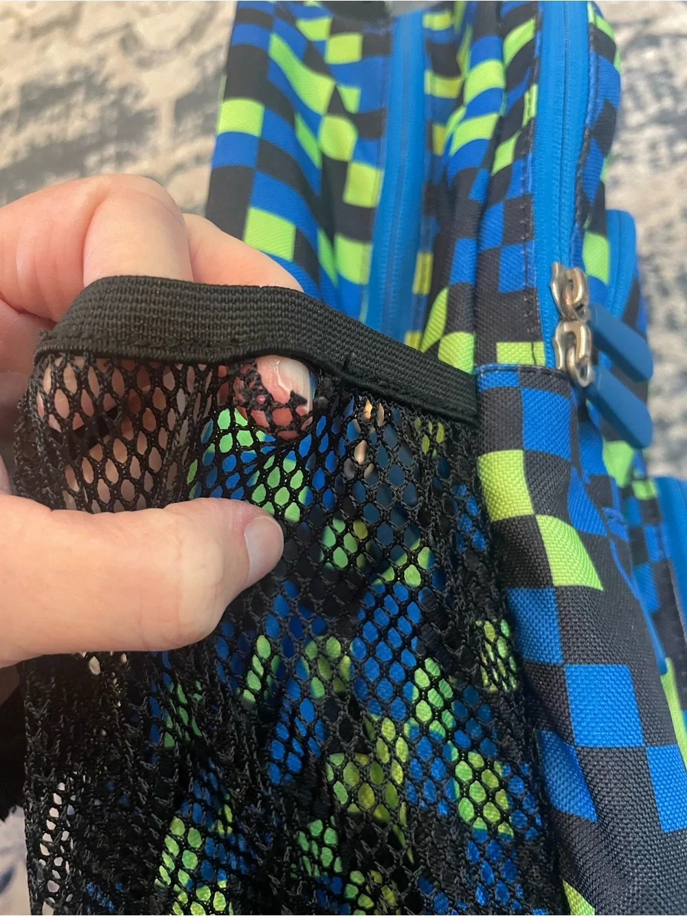 Pottery Barn Teen Neon Pixel Pattern Backpack and Lunchbox
